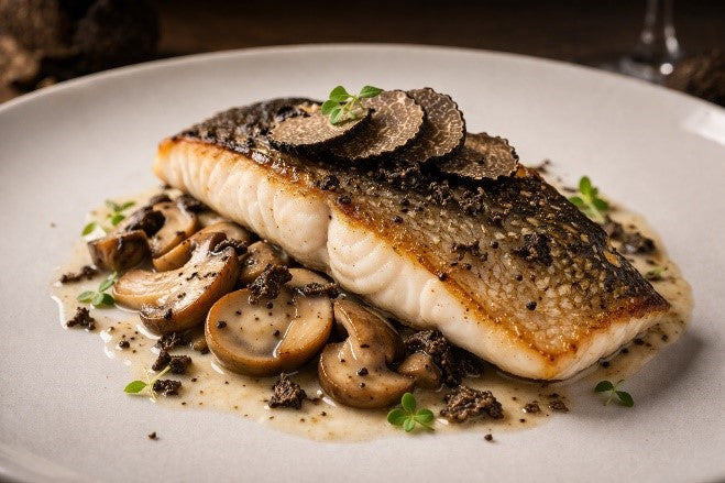 Sea bass fillet with truffle