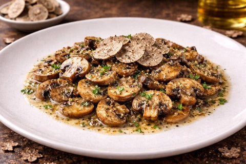 Funghi trifolati al tartufo bianco