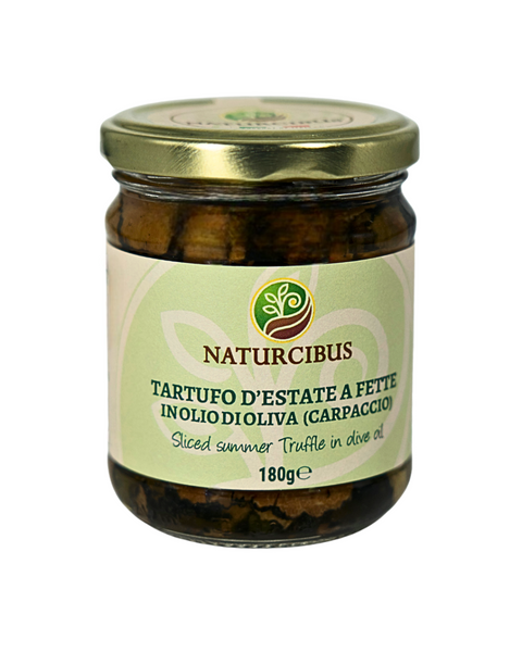 Tartufo nero a fette in olio di oliva (carpaccio) 180g
